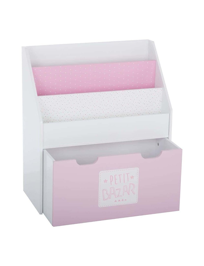 Estante com gaveta rosa 62.7x30x70cm