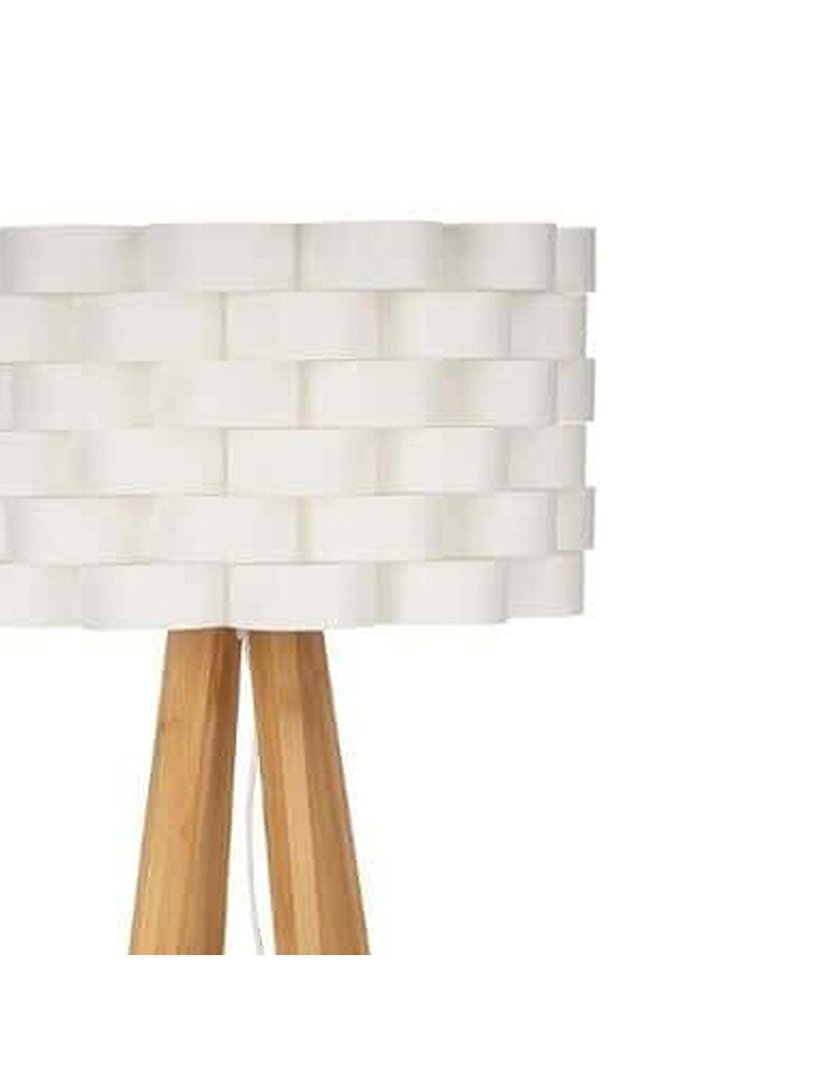 Candeeiro de chão em bambu branco ø50x150cm