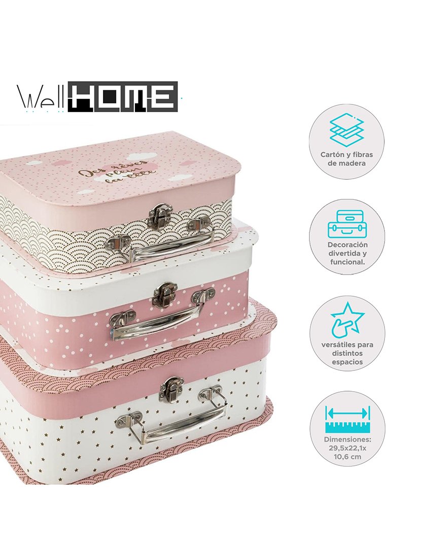 Conjunto de 3 malas infantis