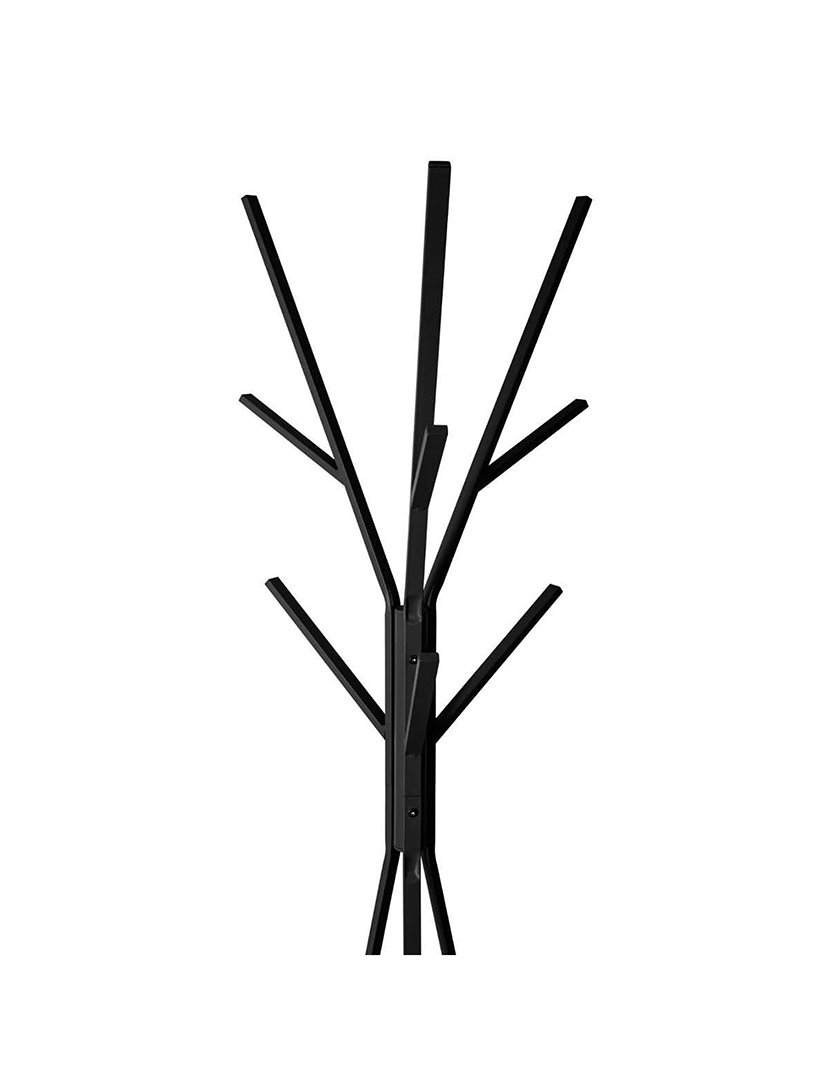 Bengaleiro em MDF preto e madeira 180cm 