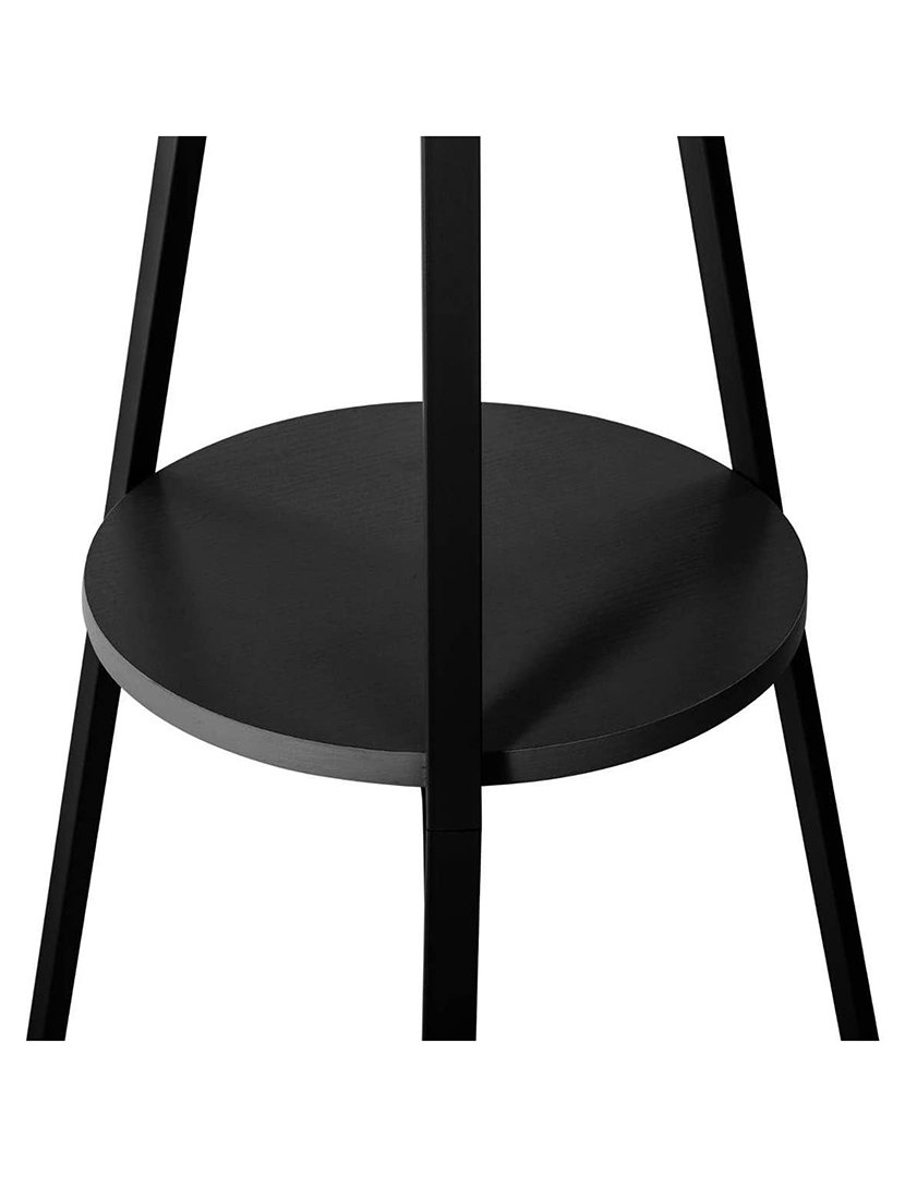 Bengaleiro em MDF preto e madeira 180cm 