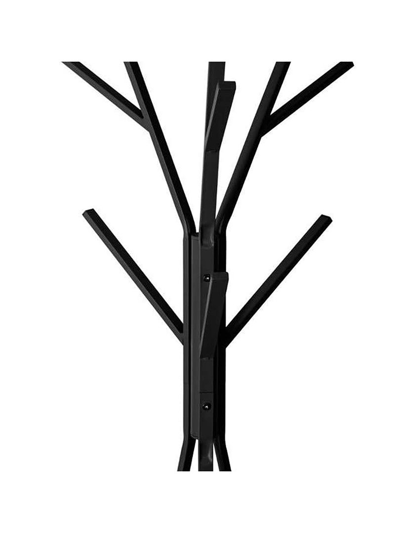 Bengaleiro em MDF preto e madeira 180cm 