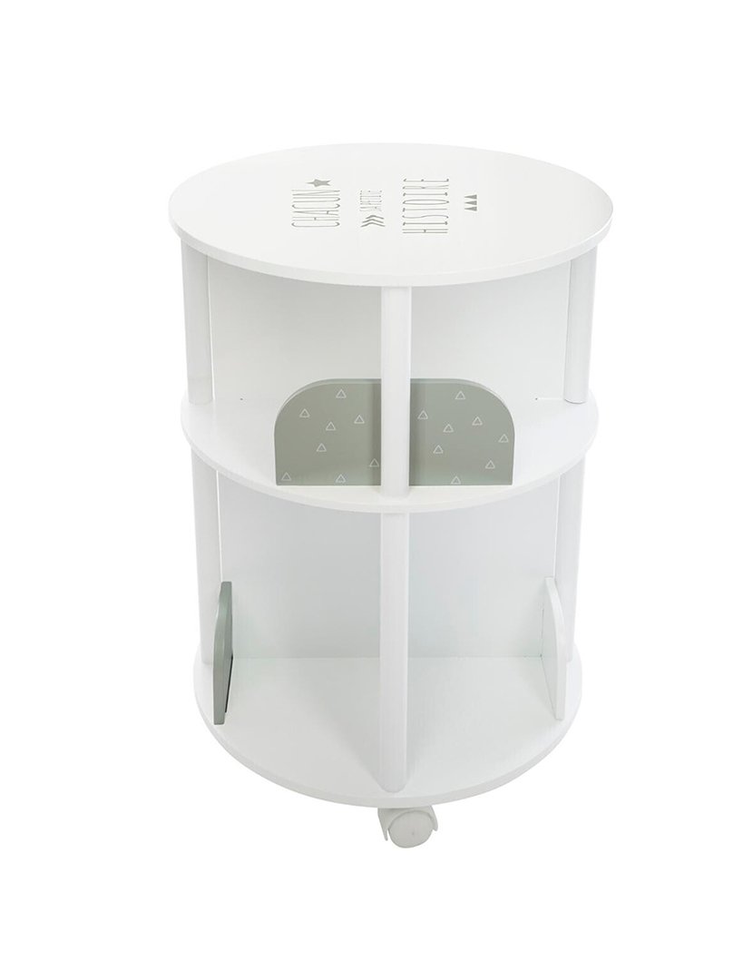 Estante infantil redonda cinza ø40x59cm