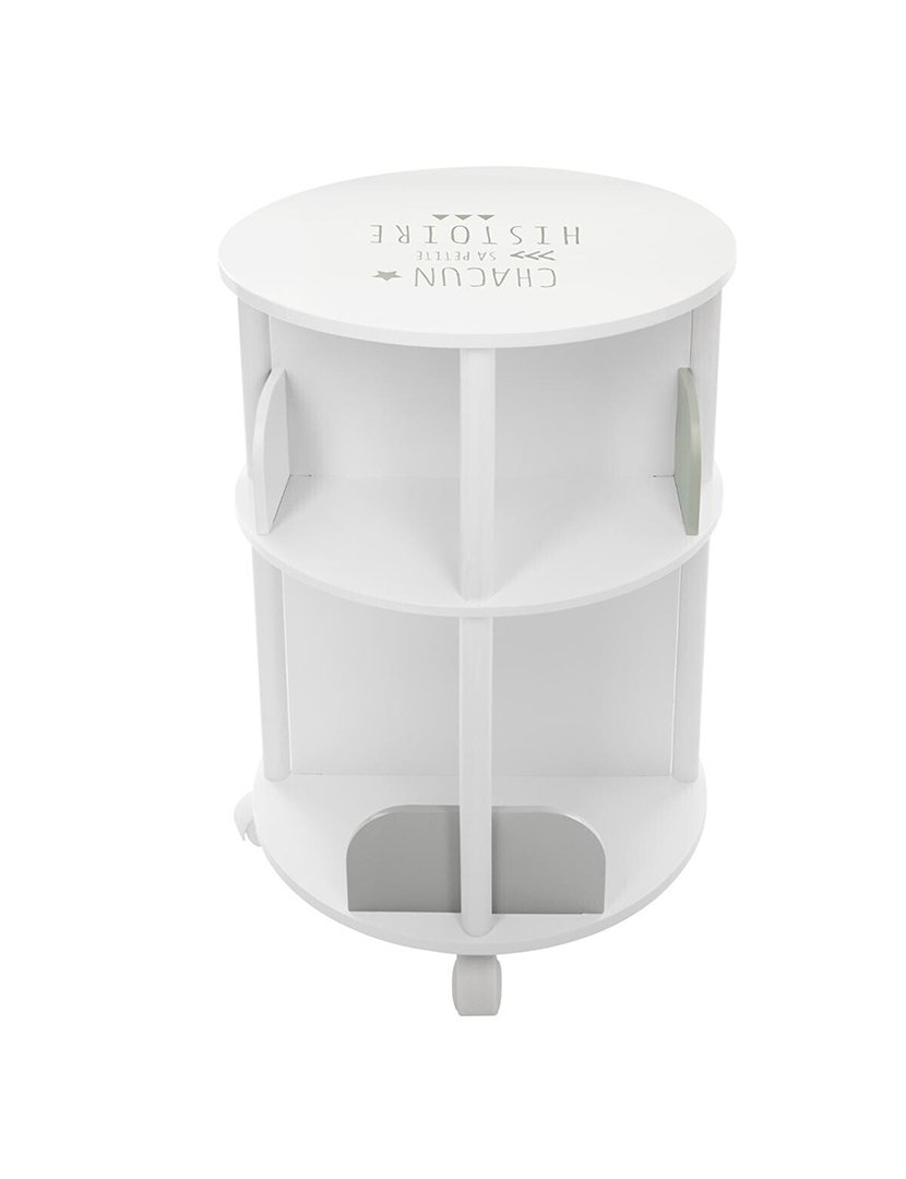 Estante infantil redonda cinza ø40x59cm