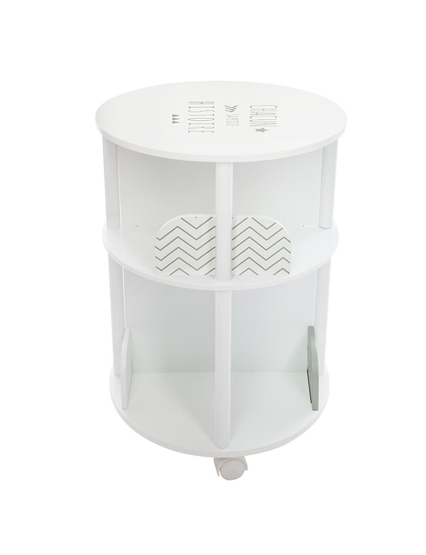 Estante infantil redonda cinza ø40x59cm