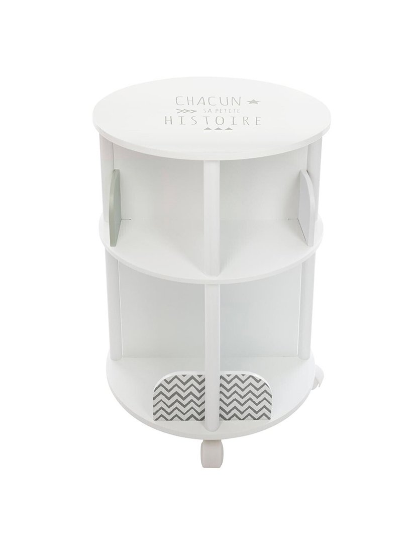 Estante infantil redonda cinza ø40x59cm