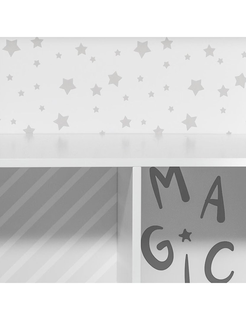 Móvel de armazenamento infantil 2 compartimentos