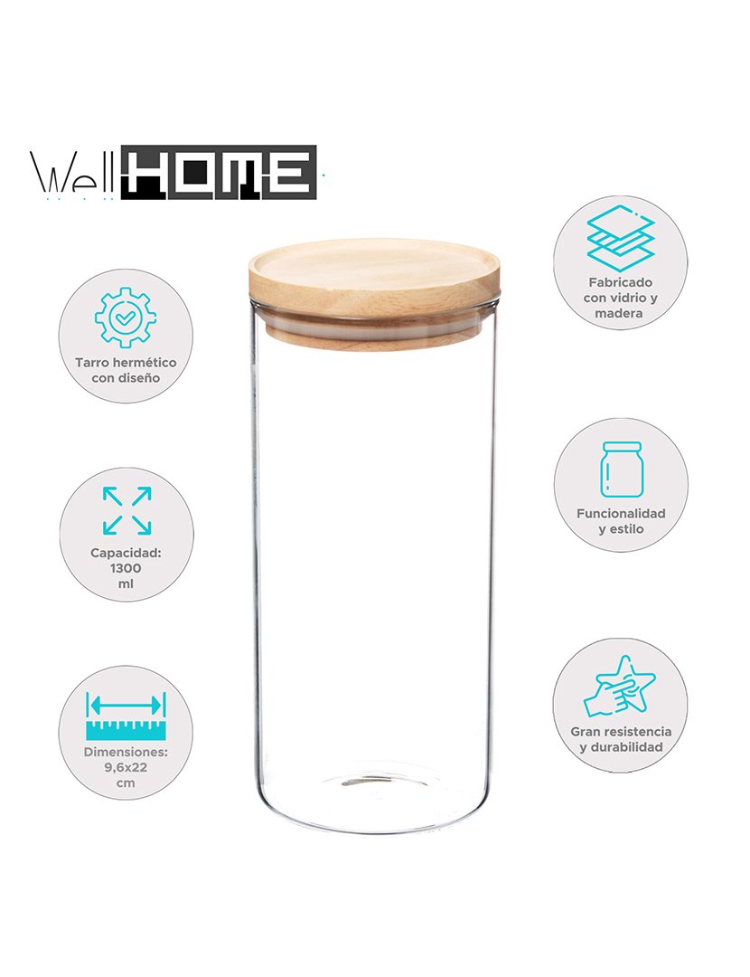 Pote - frasco de vidro 1.3L