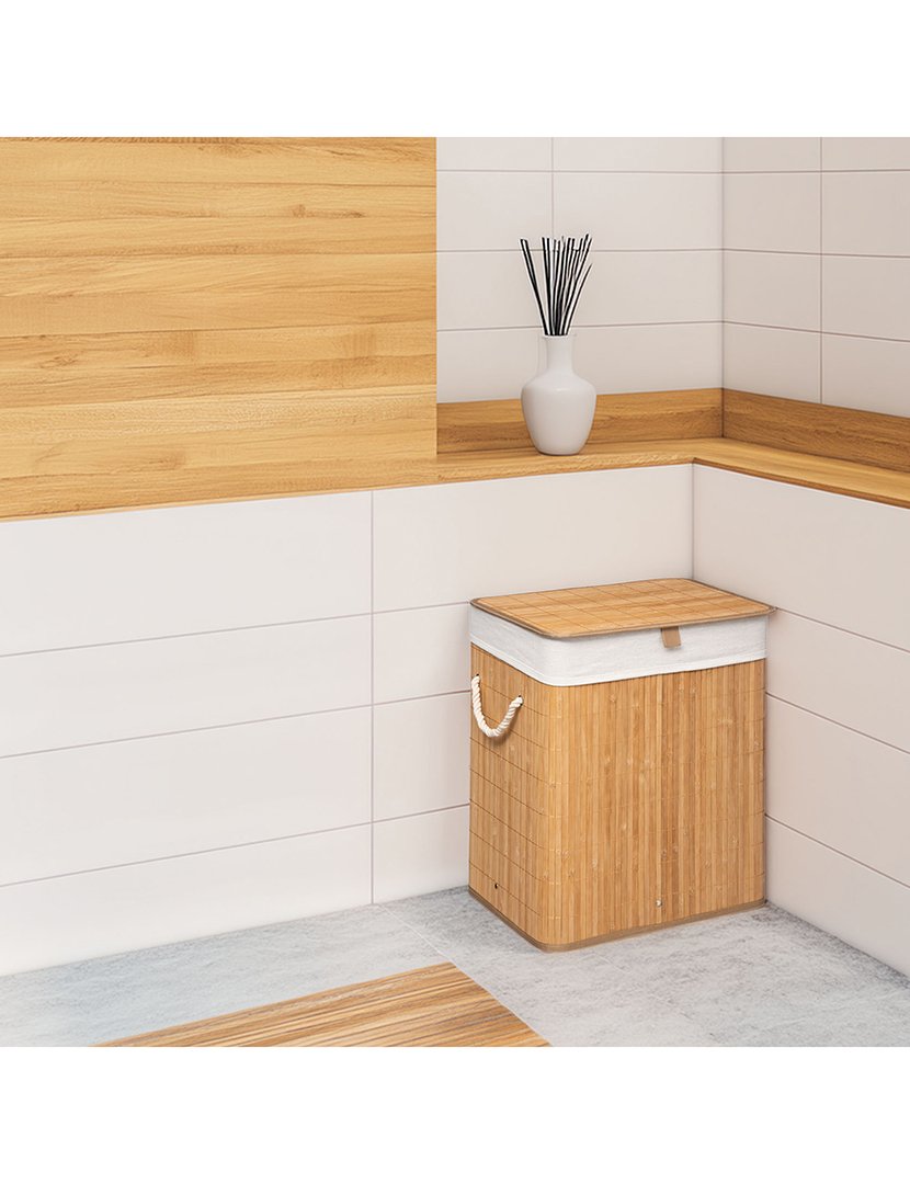 Cesto Roupa Bambú Natural