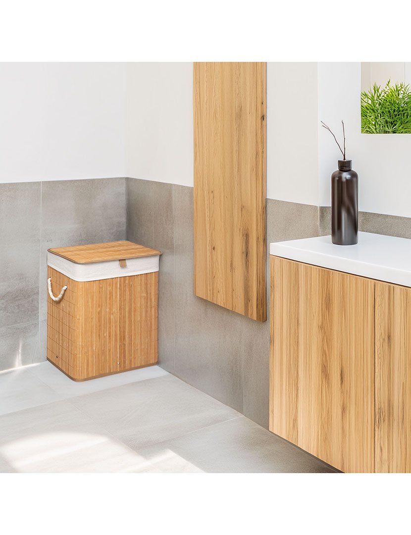 Cesto Roupa Bambú Natural