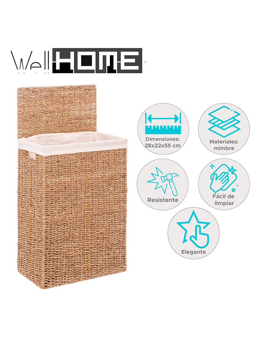 Cesto Roupa Vime 40L