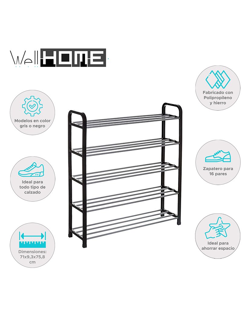 Sapateira de metal e plástico