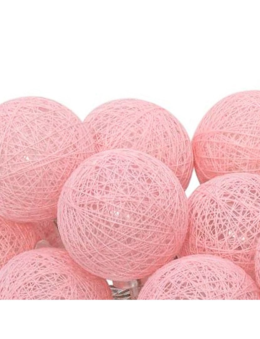 Guirlanda rosada LED com 16 bolas