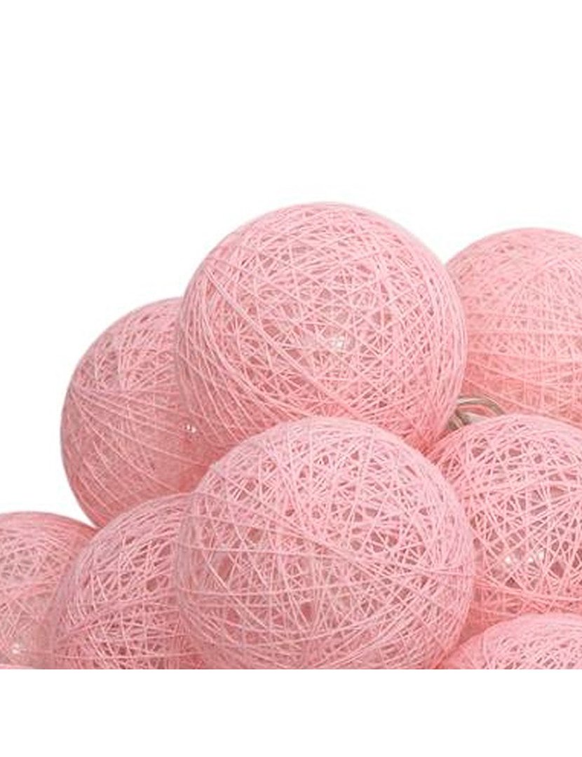 Guirlanda rosada LED com 16 bolas