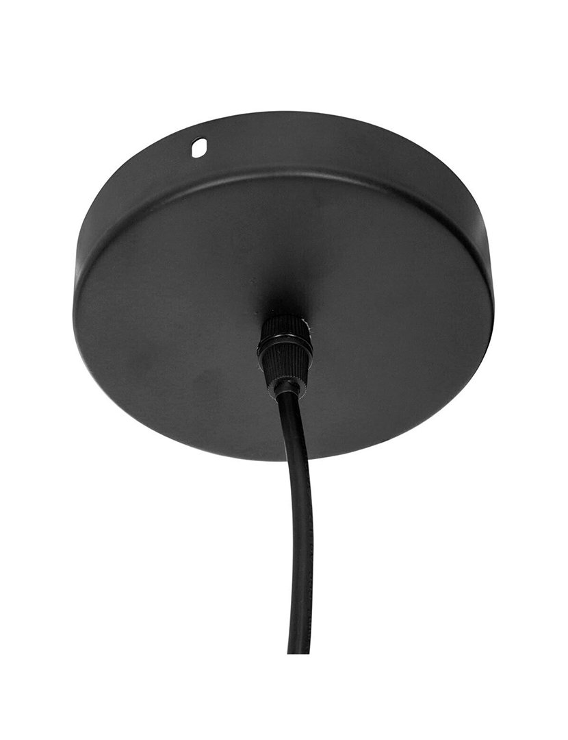 Candeeiro de teto em metal preto