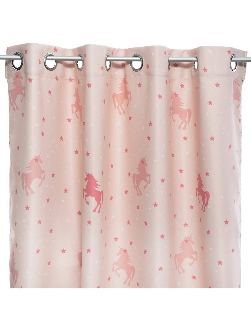 Children's blackout curtain "unicorn" pink 140x250cm