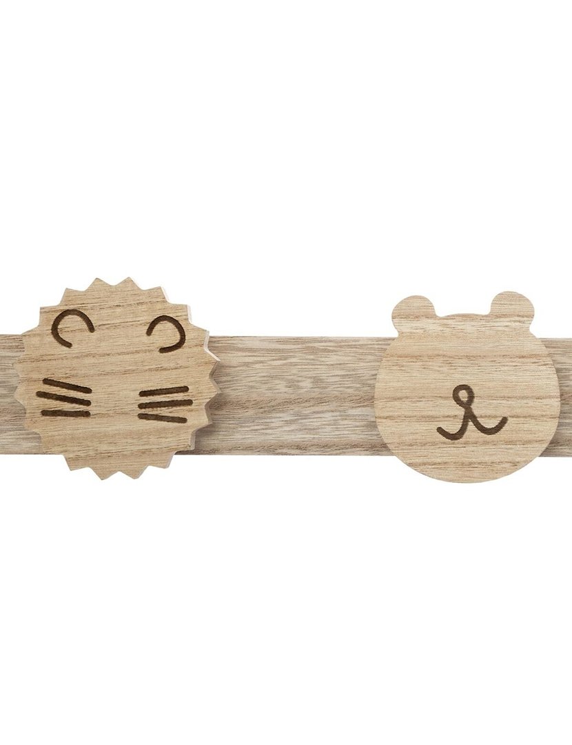 Bengaleiro infantil "Wild" em madeira 5 ganchos