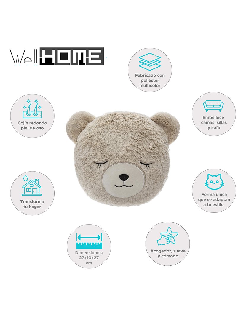 Almofada redonda urso