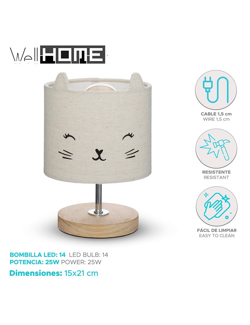 Candeeiro infantil "gato"