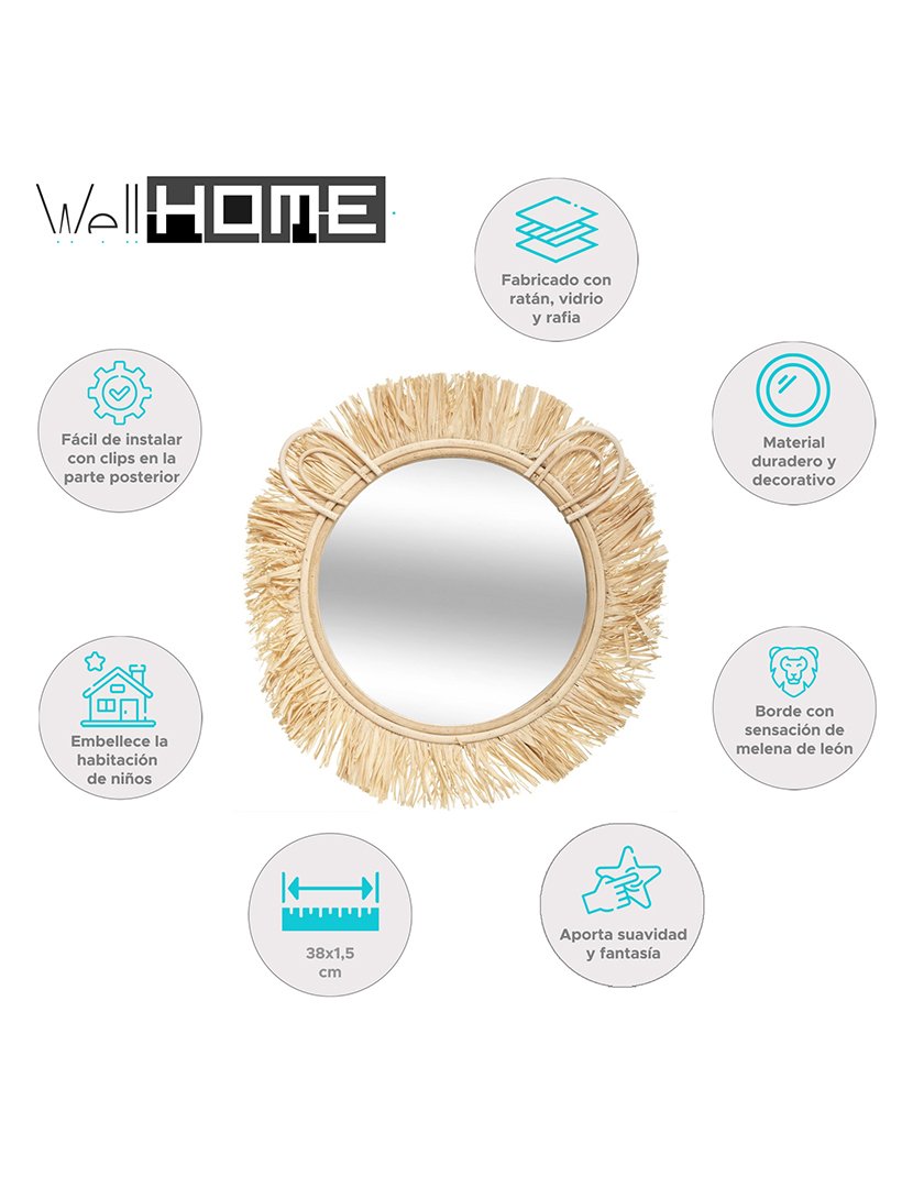 Espelho infantil leão