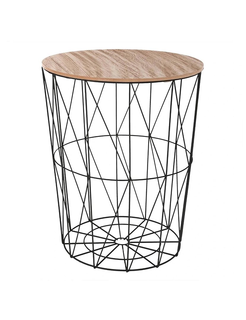 Mesa de centro preto 'kumi' ø47x57cm