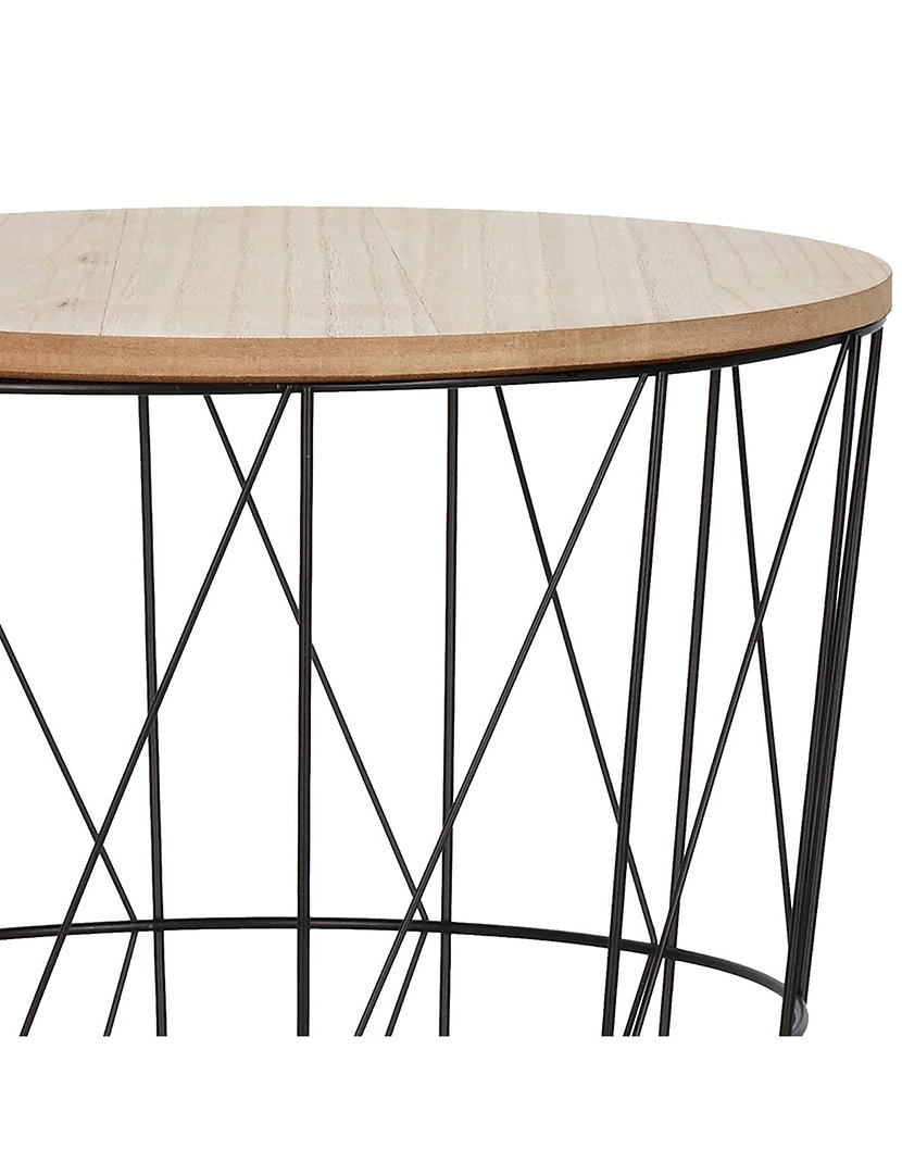 Mesa de centro preto 'kumi' ø47x57cm