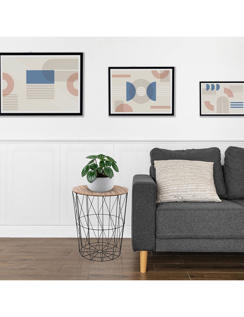 Mesa de centro preto 'kumi' ø47x57cm