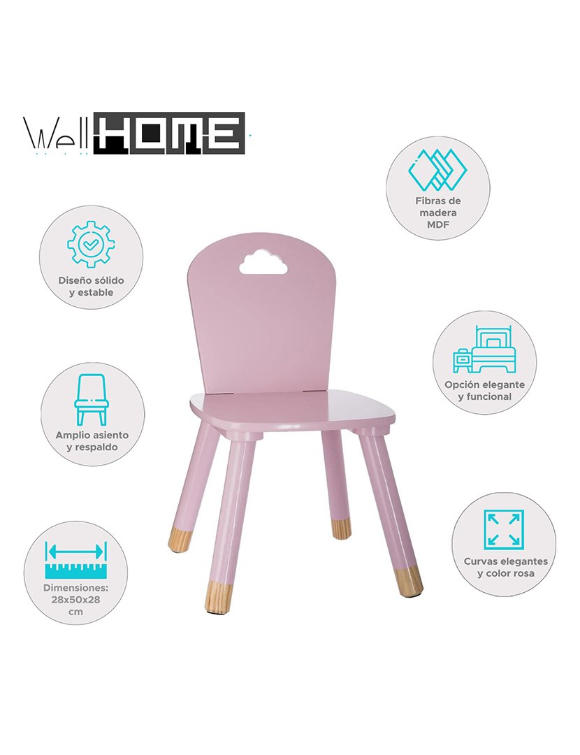 Cadeira infantil rosa