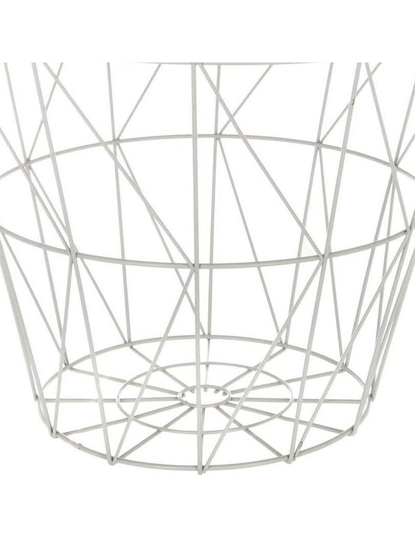 Mesa auxiliar de metal branco 'kumi' ø38x30.5cm