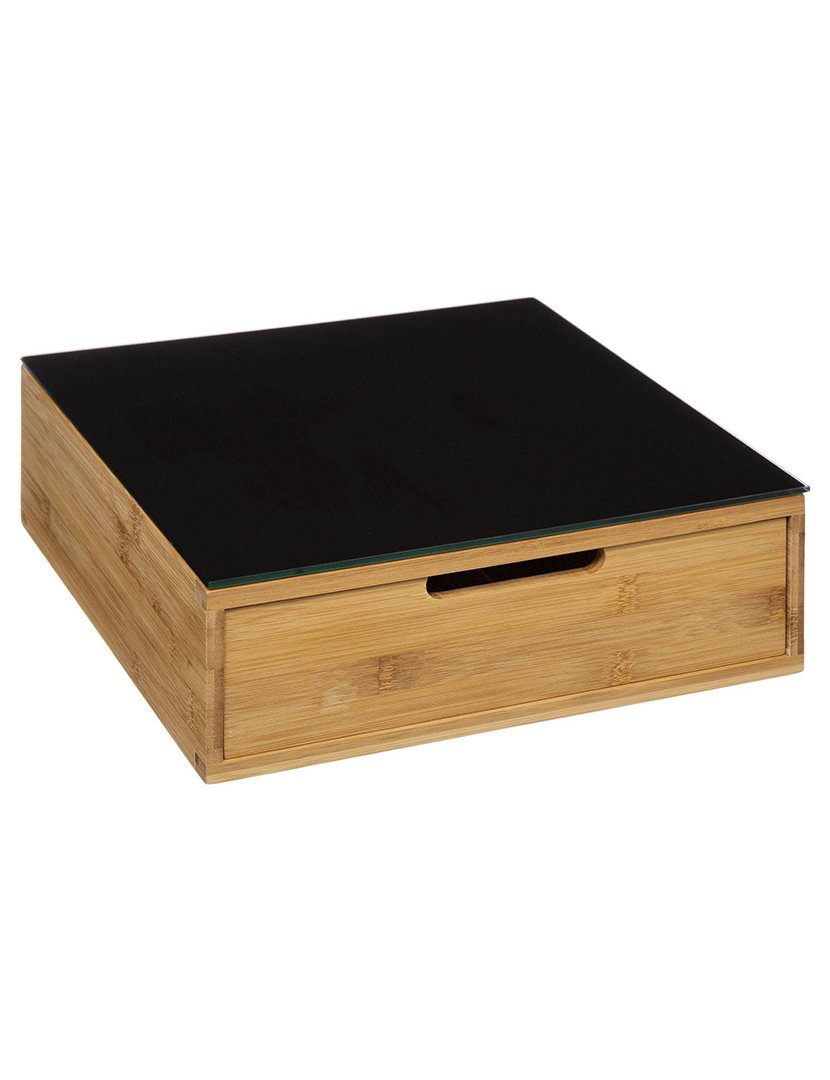 Porta-cápsulas em bambu 30x30x10cm