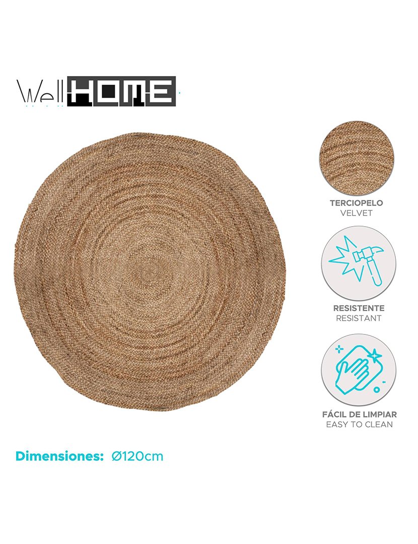 Tapete juta ø120x5cm