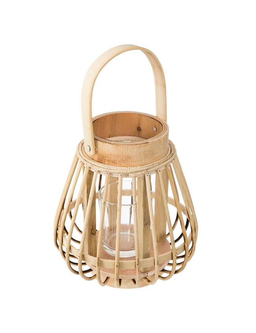 Farol "Rania" de ratão 14x16cm