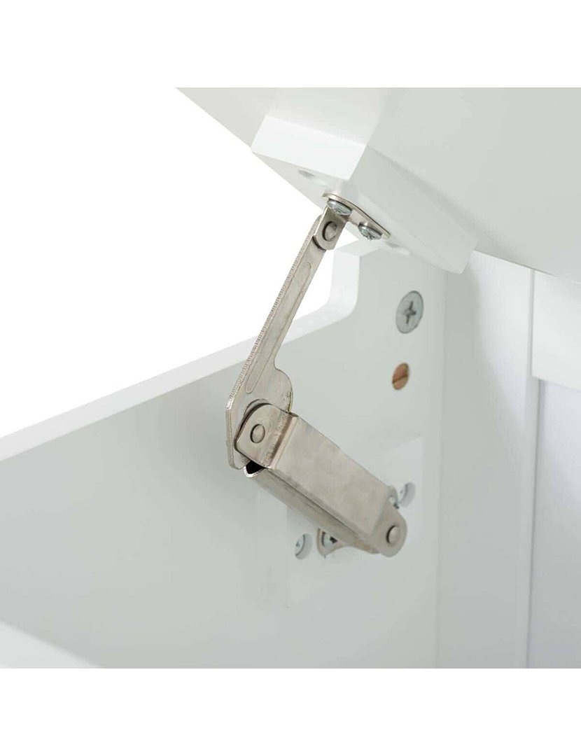 Banco/Baú infantil de madeira branco 74.5x34x64cm