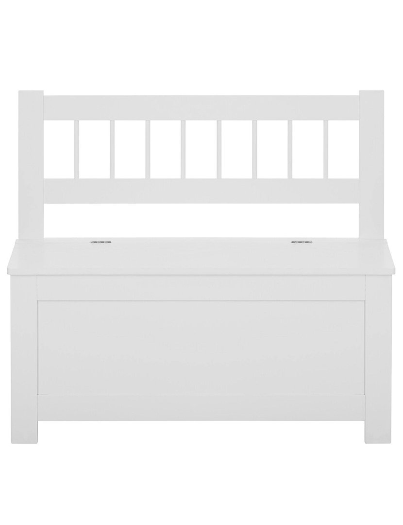 Banco/Baú infantil de madeira branco 74.5x34x64cm