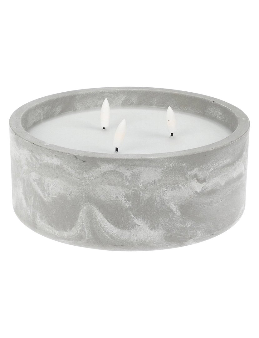 Vela redonda LED cinza ø20x8cm