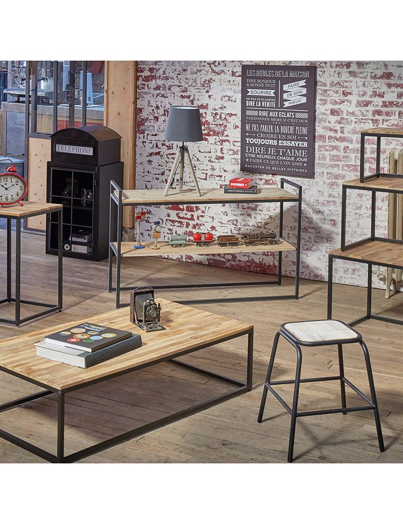 Mesa de centro castanha 115x65x32.5