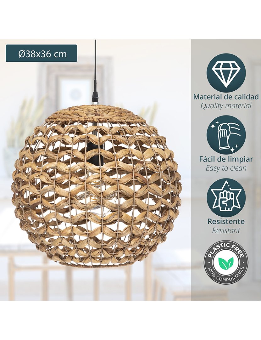 Candeeiro de teto Jacinthe Natural Sand