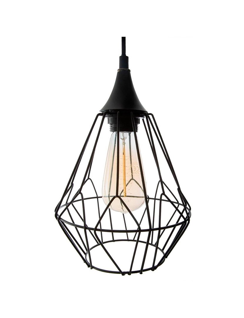 Candeeiro de teto de arame x3