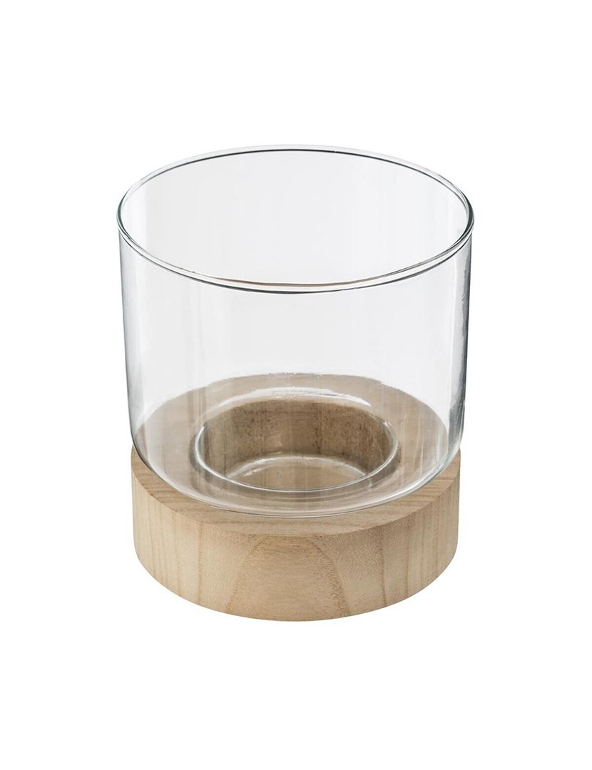 Conjunto de 3 castiçais de vidro