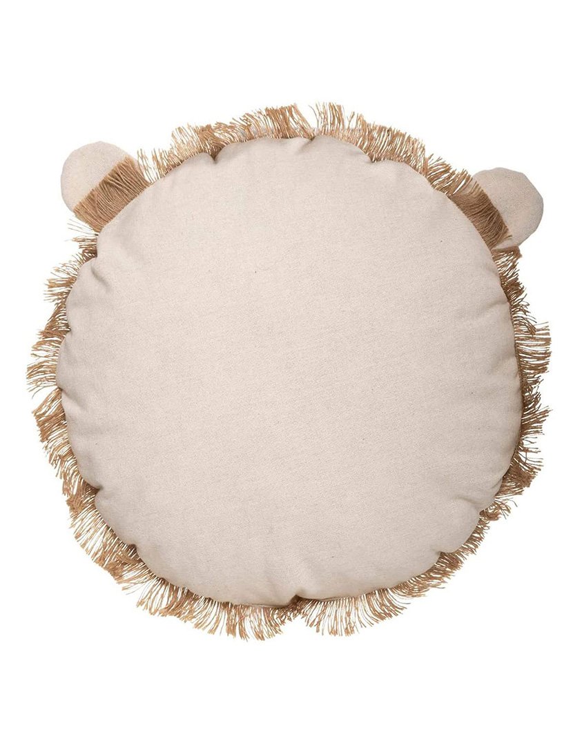 Almofada leão com franjas