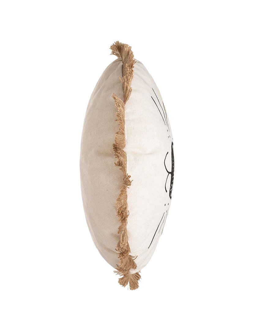 Almofada leão com franjas