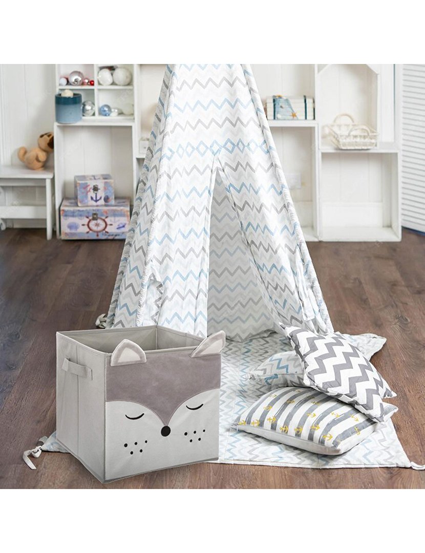 Caixa de armazenamento de veludo raposa