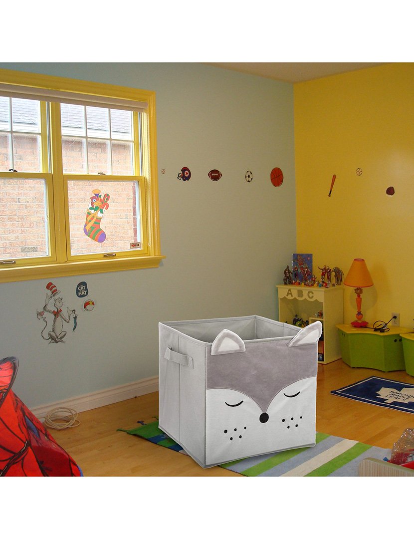 Caixa de armazenamento de veludo raposa