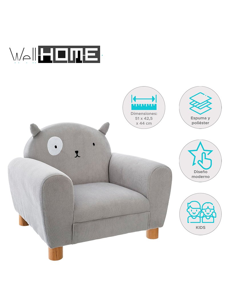 Poltrona infantil em formato de gato