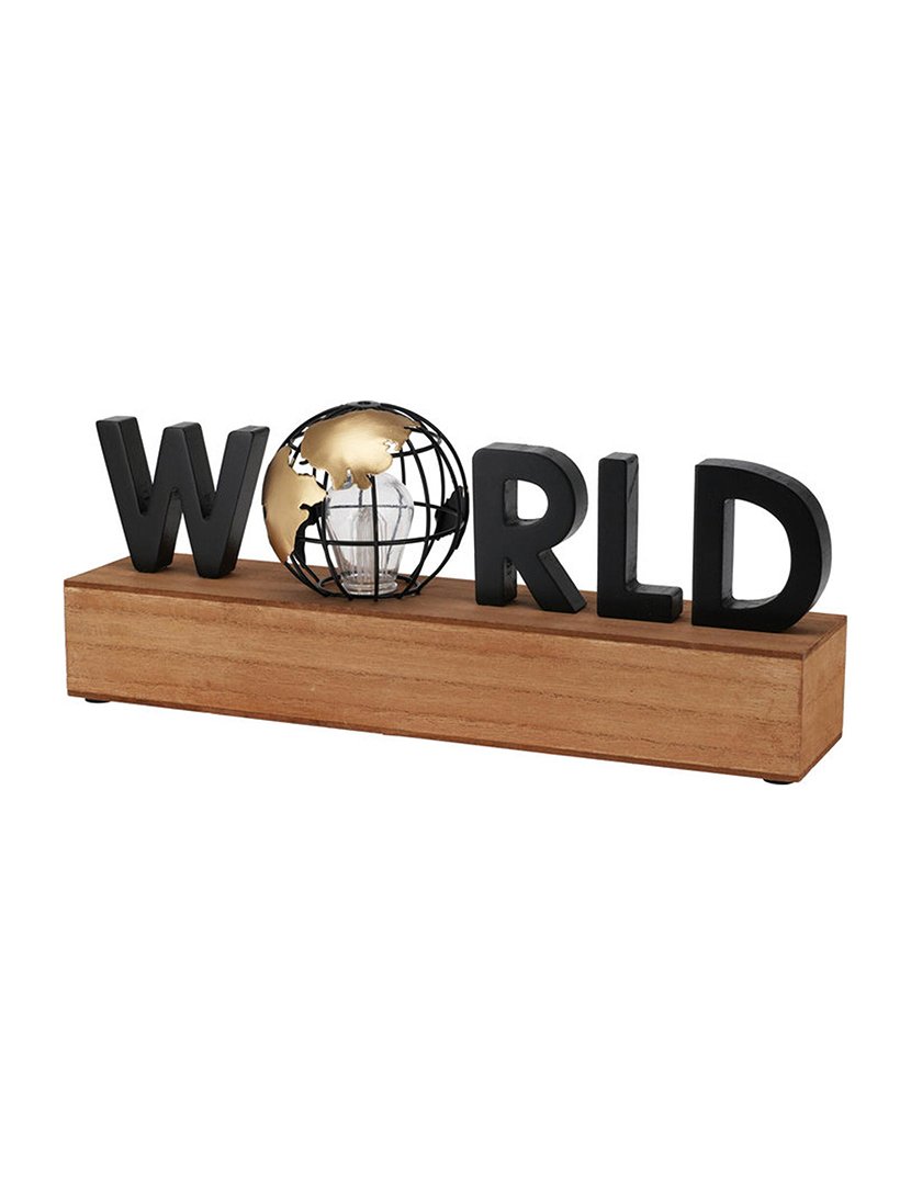 LED text lamp "World" 38x8x15cm