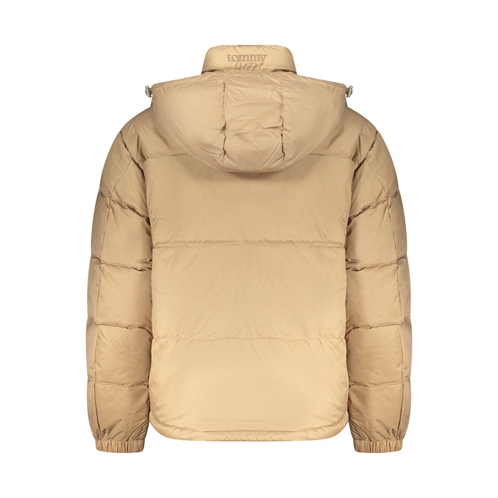 Casaco Acolchoado com Capuz Homem Bege