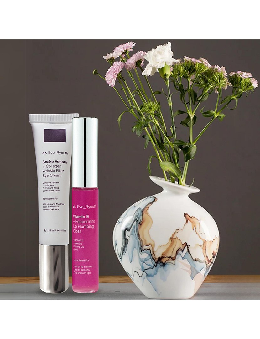 Creme para Olhos com Veneno de Cobra + Colágeno para Preenchimento de Rugas 15 + Vitamina E e Peppirment para Aumento Labial 8ml