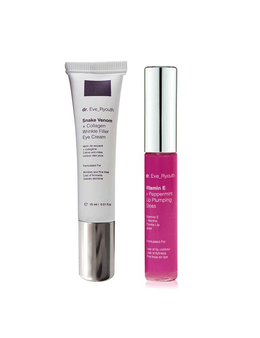 Creme para Olhos com Veneno de Cobra + Colágeno para Preenchimento de Rugas 15 + Vitamina E e Peppirment para Aumento Labial 8ml