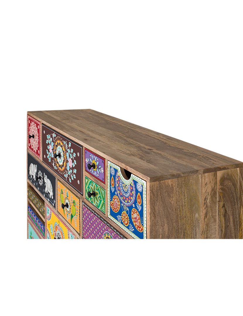 Cómoda 2266 Castanho e Multicolorido