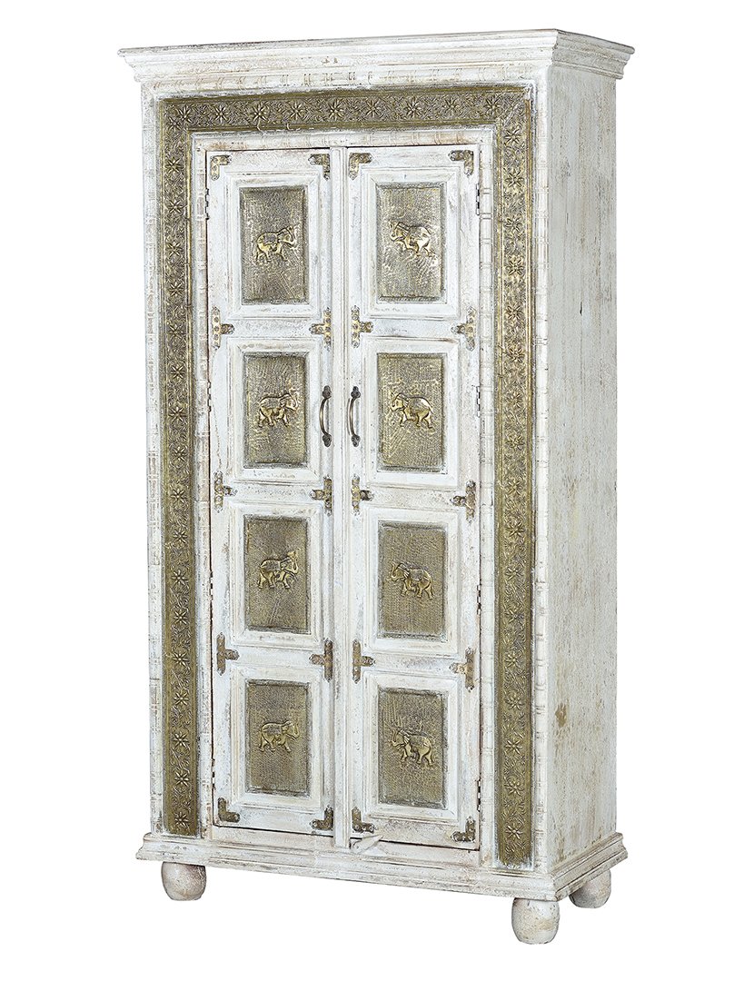 Armário 6483 Branco acabamento Craquelado